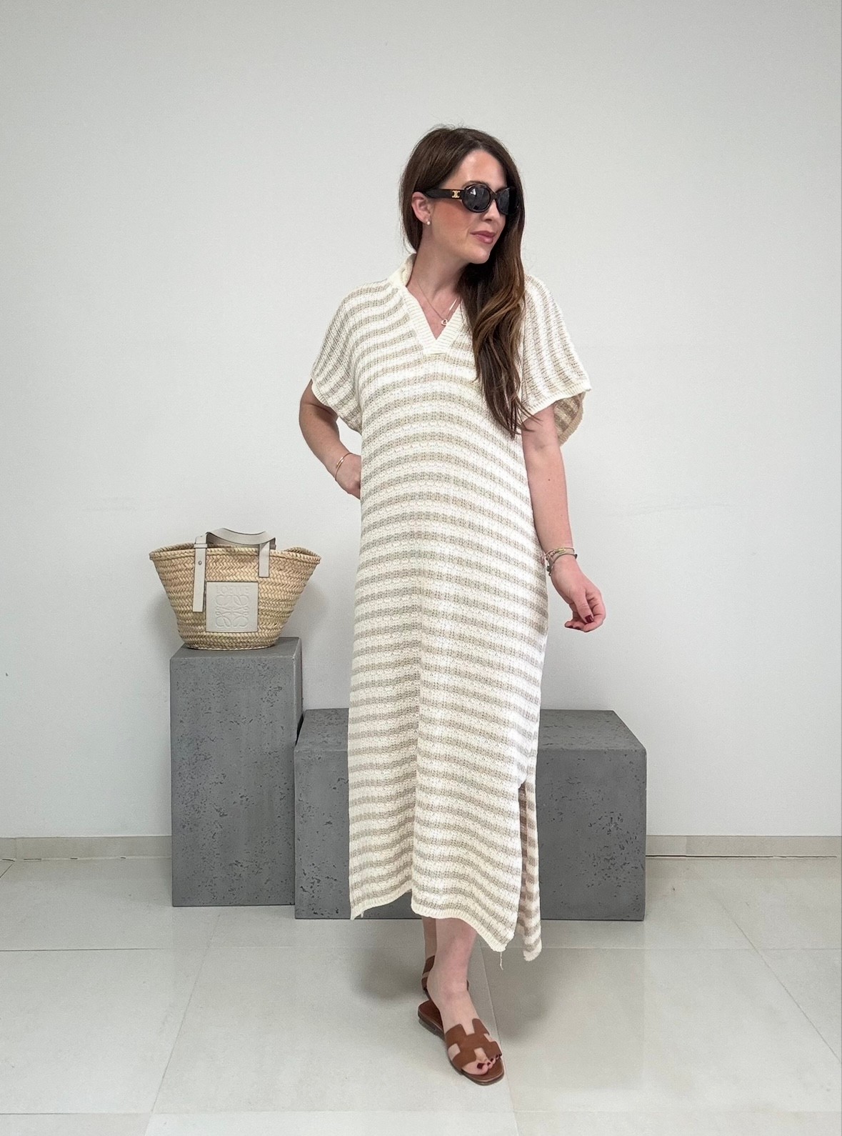 Strickkleid - Beige
