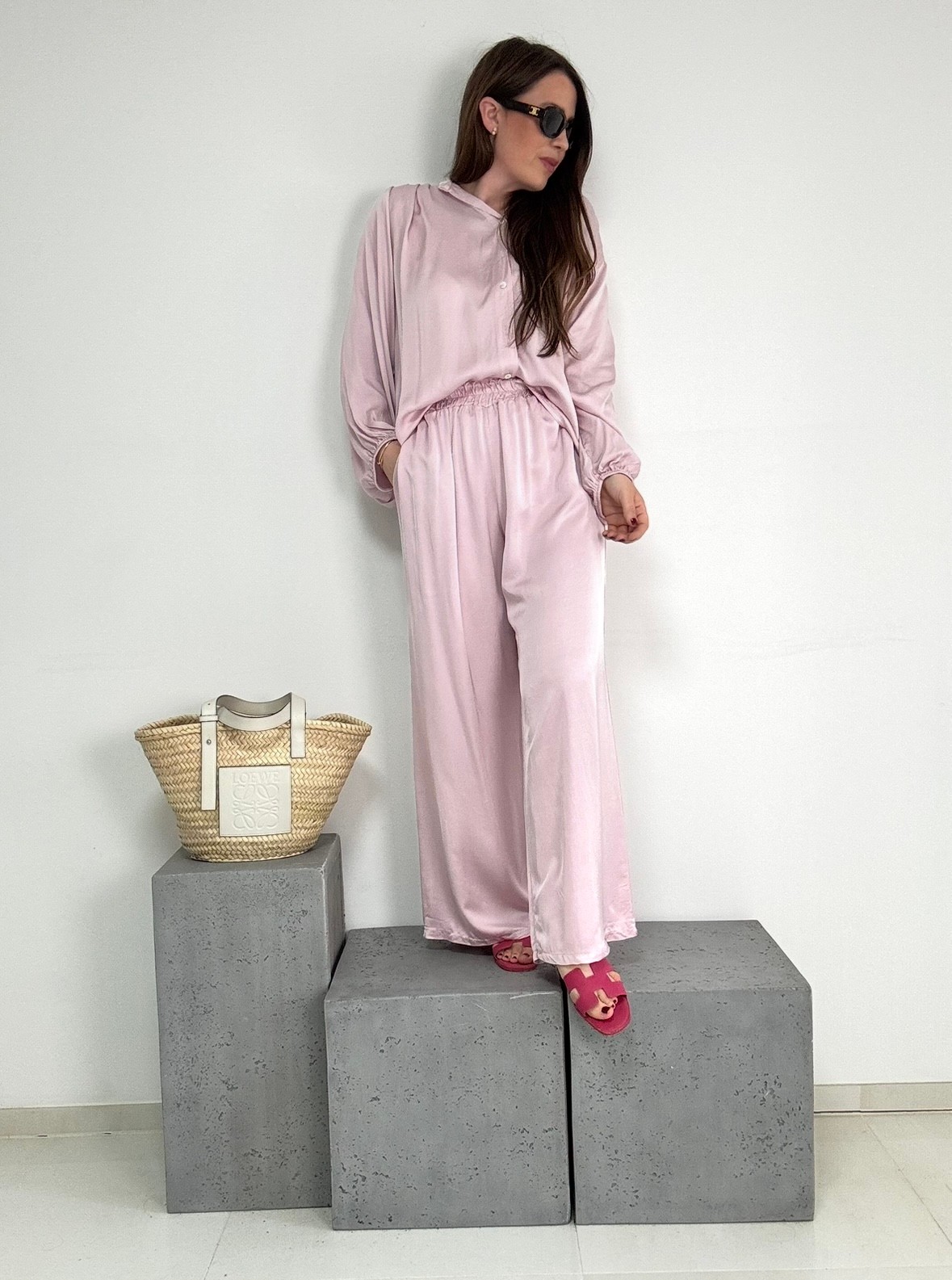 Satinhose - Rose