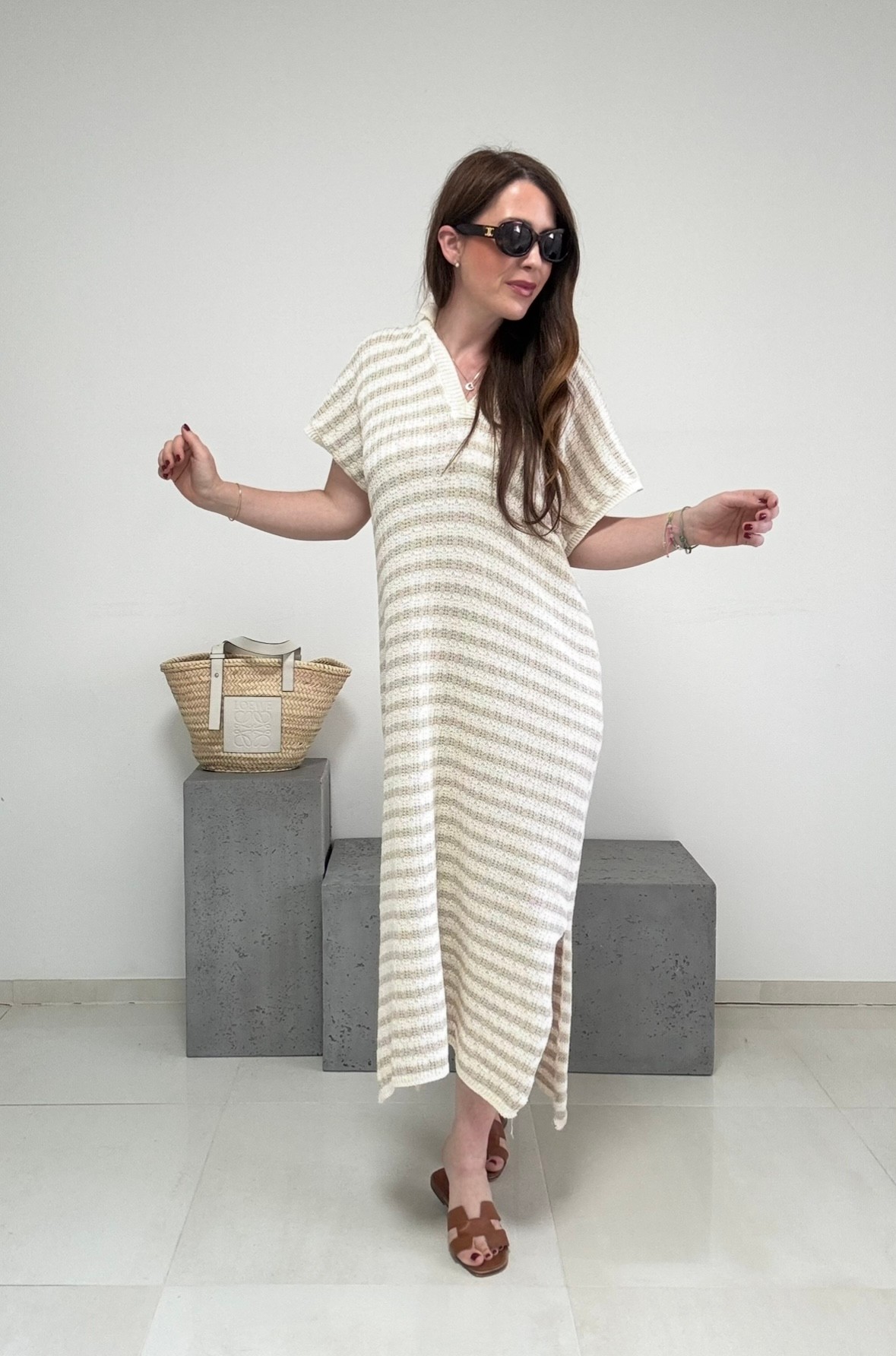 Strickkleid - Beige