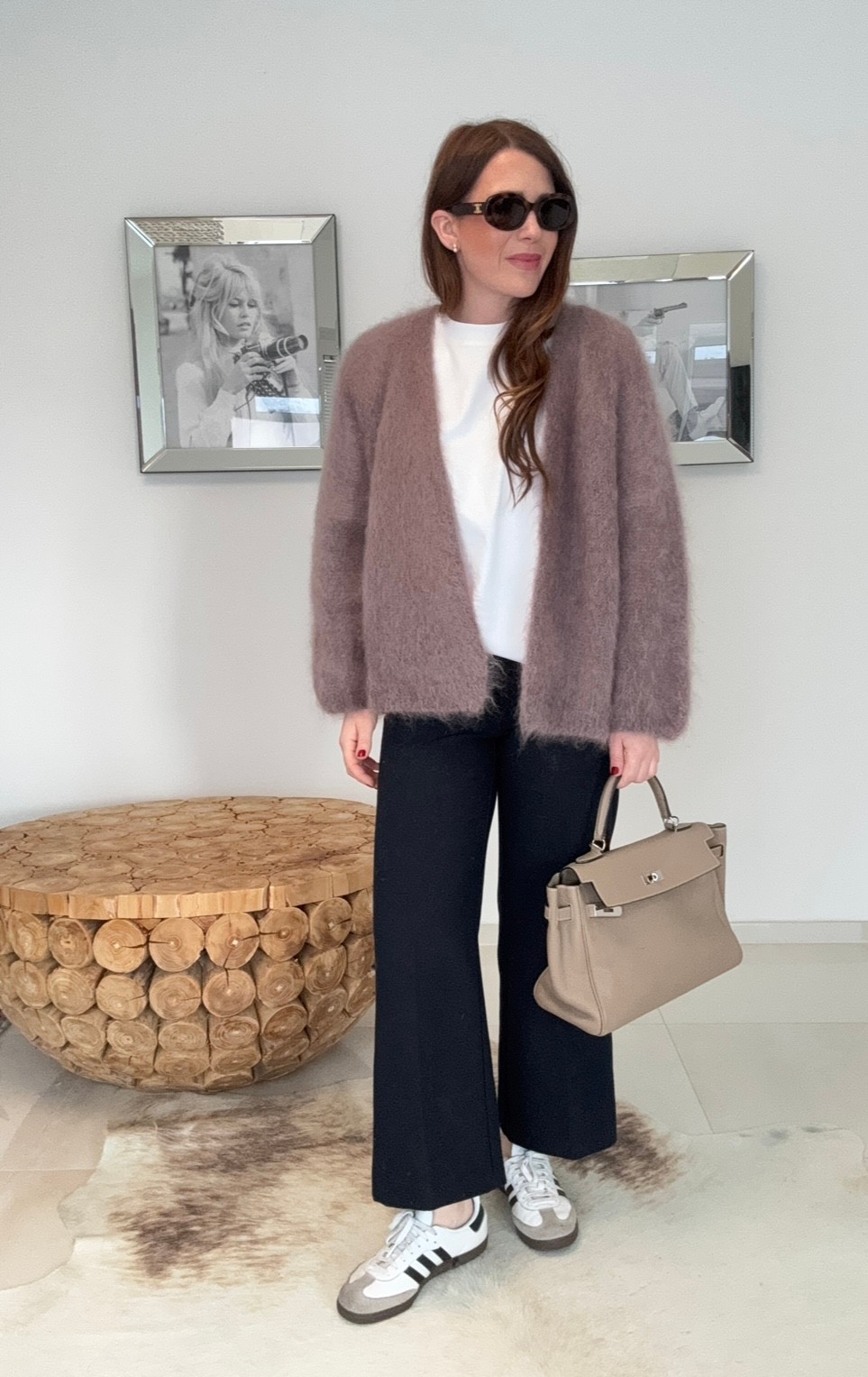 Mohair Cardigan - Taupe