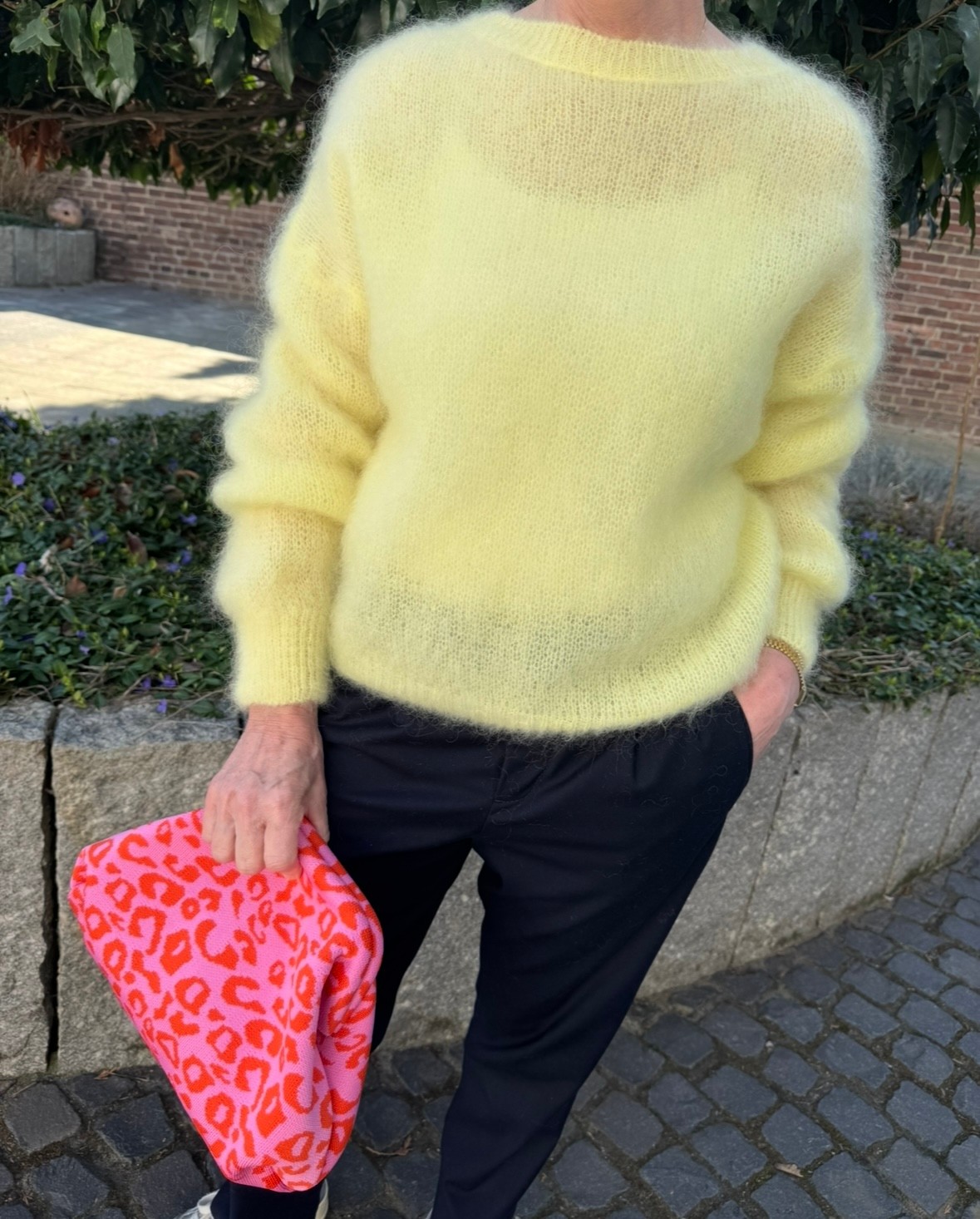 Mohairpullover - Gelb