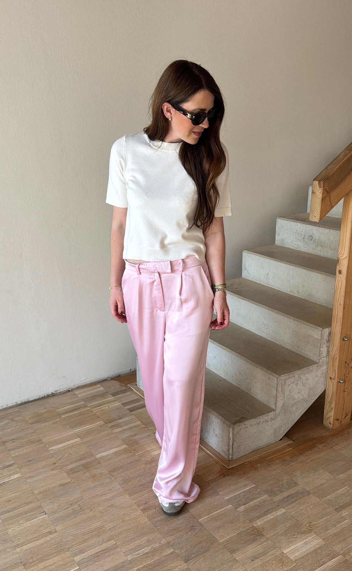 Satinhose - Rosa