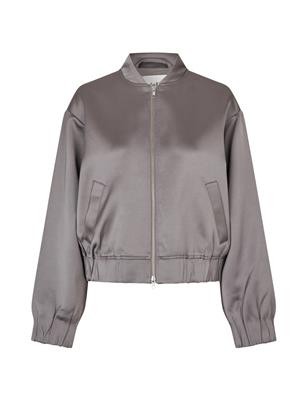 Satin-Bomberjacke - Grau