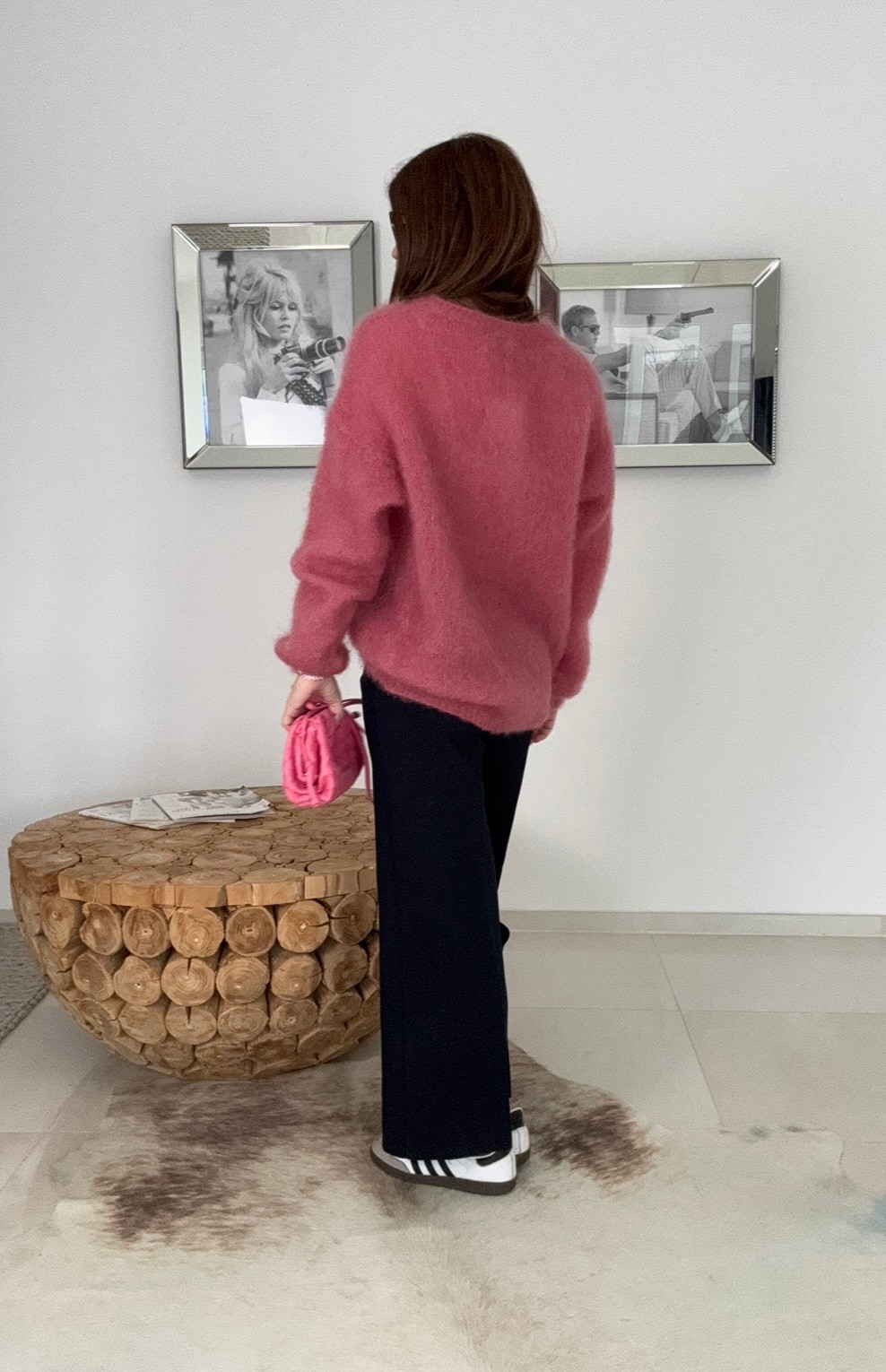 Mohair-Cardigan - Rose