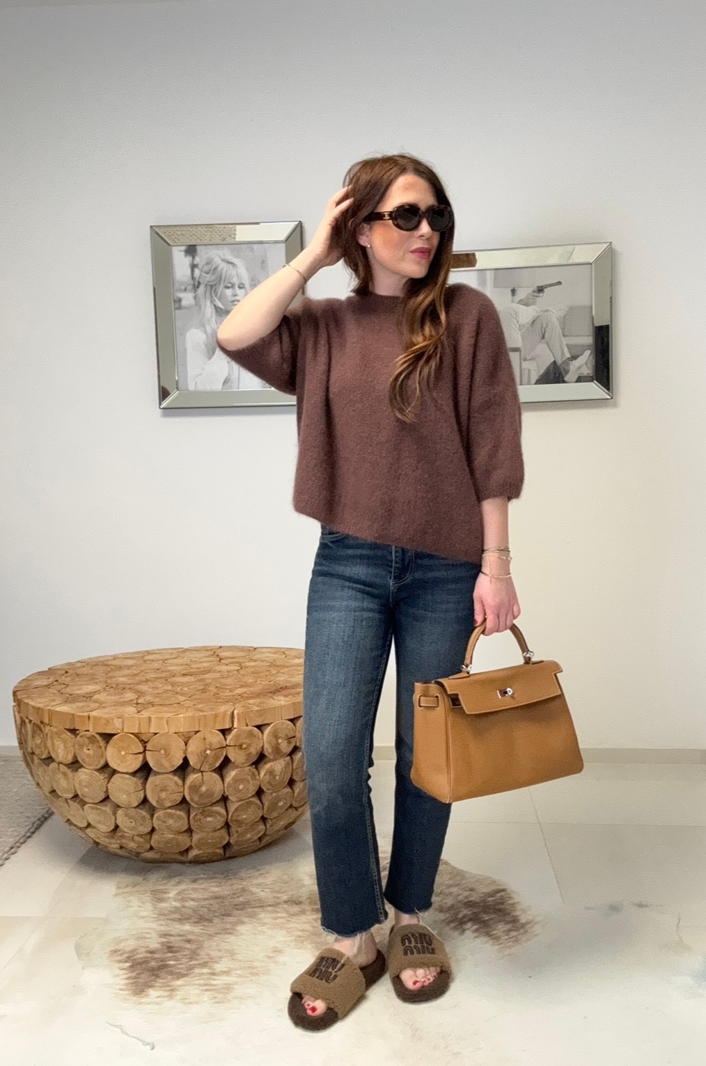 Angora-Shirt - Schoko