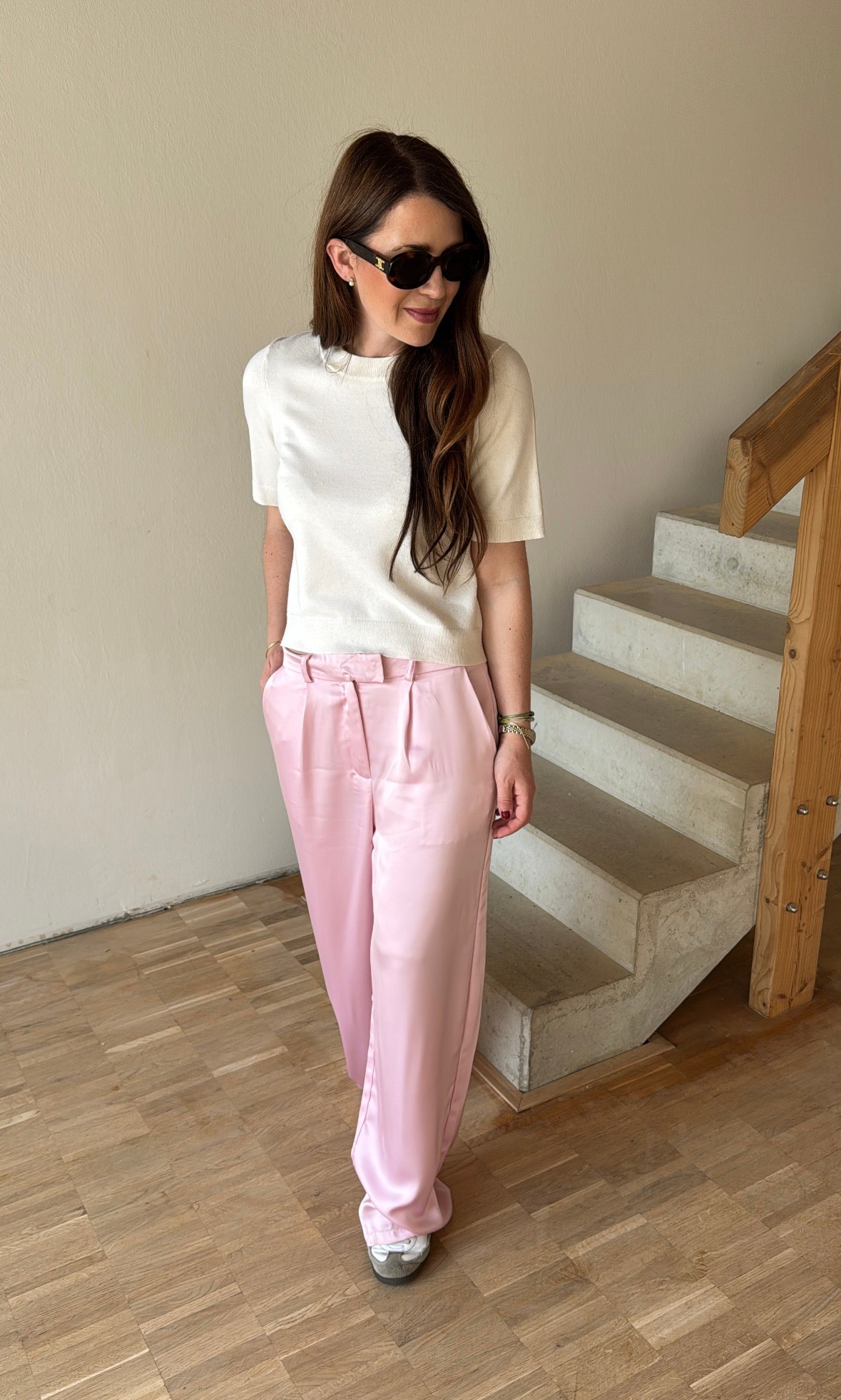 Satinhose - Rosa