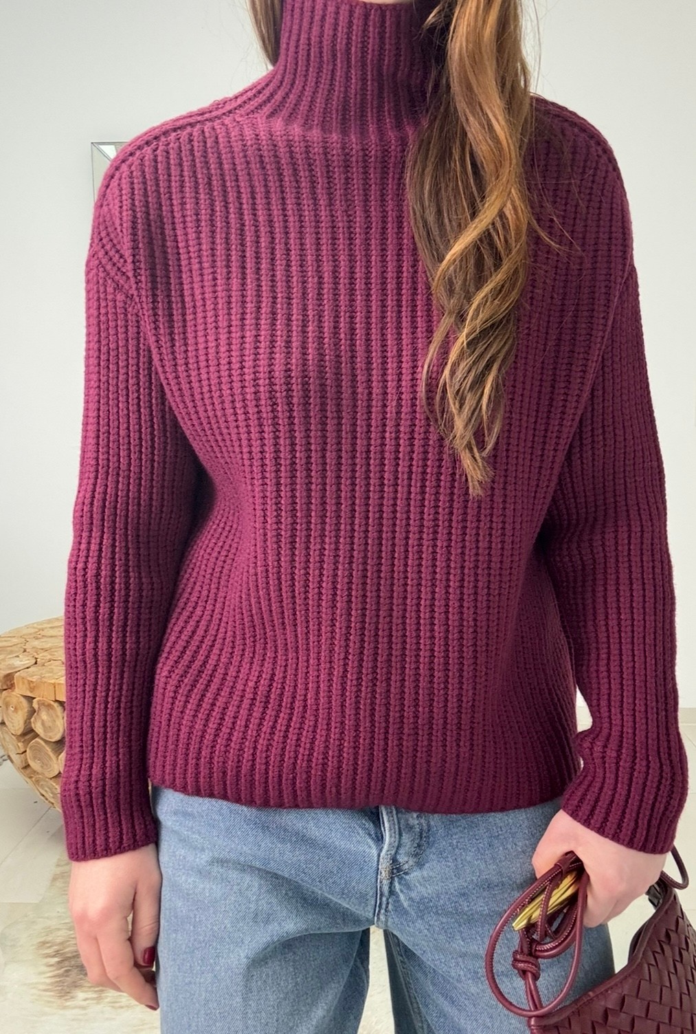 Strickpullover - Burgunder