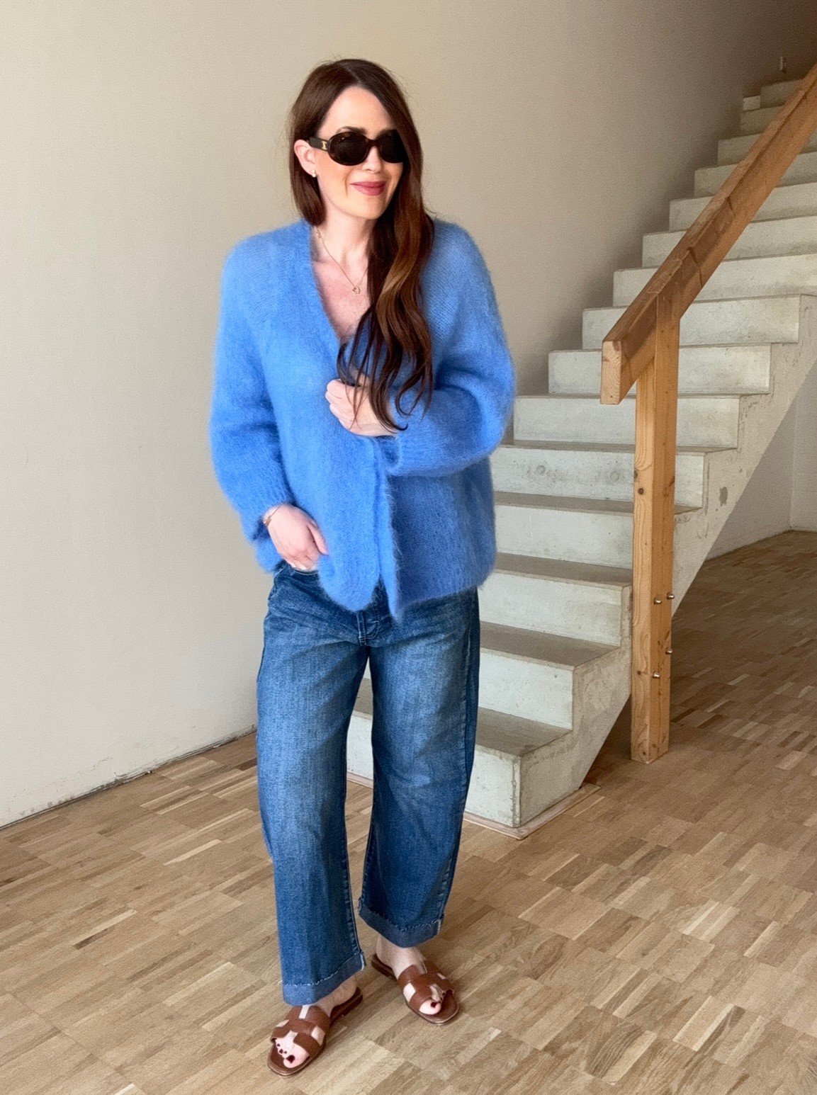 Mohair Cardigan - Blau