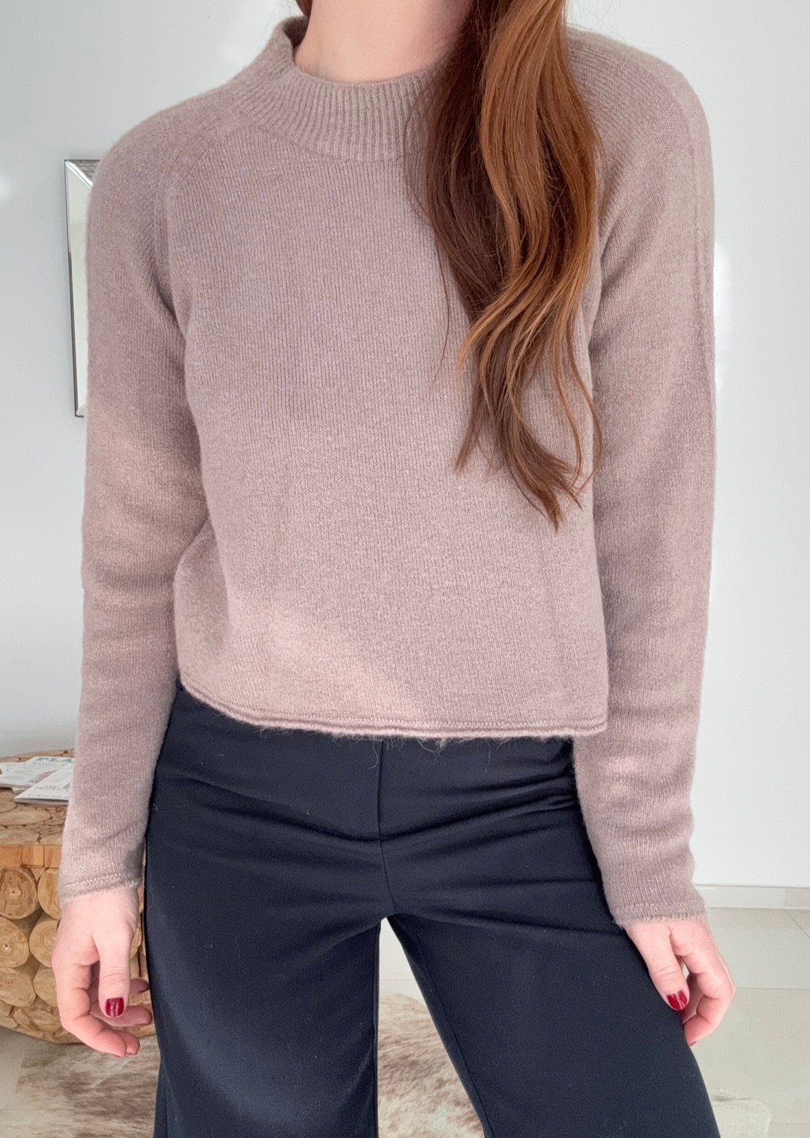 Alpaka-Pullover - Taupe