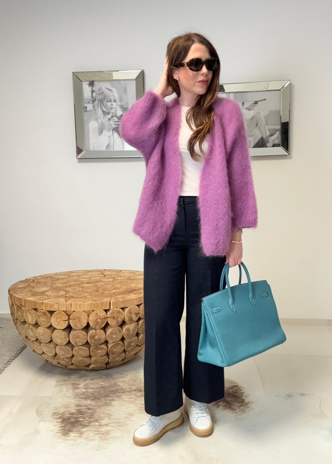 Mohair Cardigan - Rose