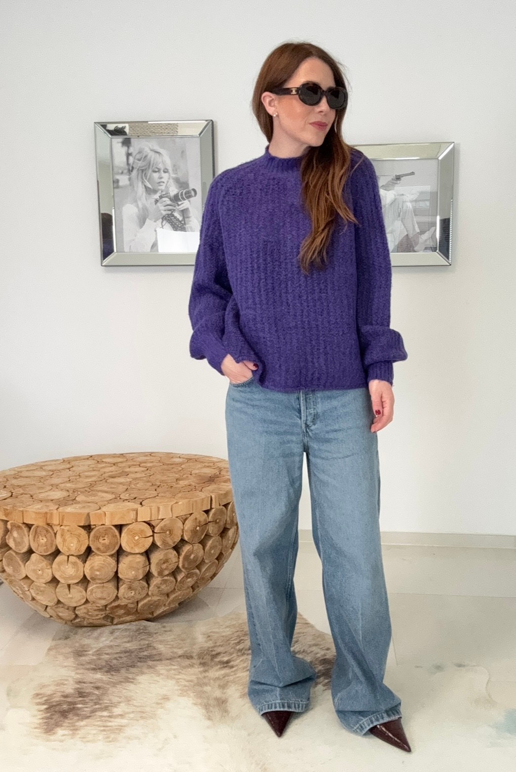 Strickpullover - Lila