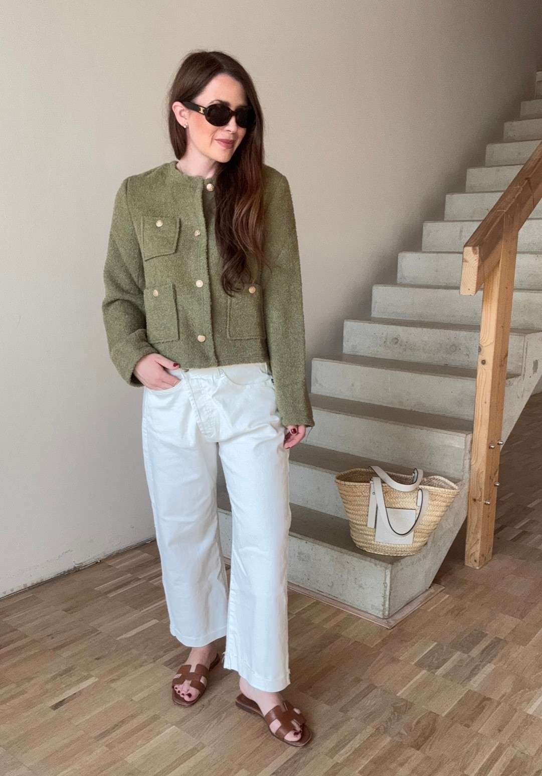 Boucle-Blazer - Oliv