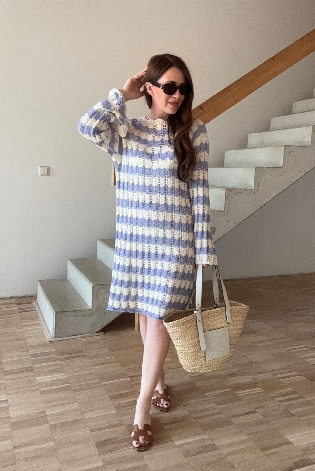 Strickkleid - Blau
