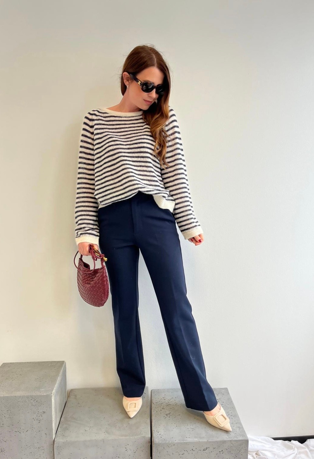 Stoffhose  - Navy