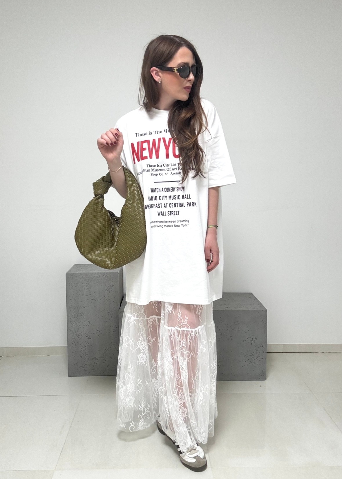 Oversize-Shirt mit Aufschrift