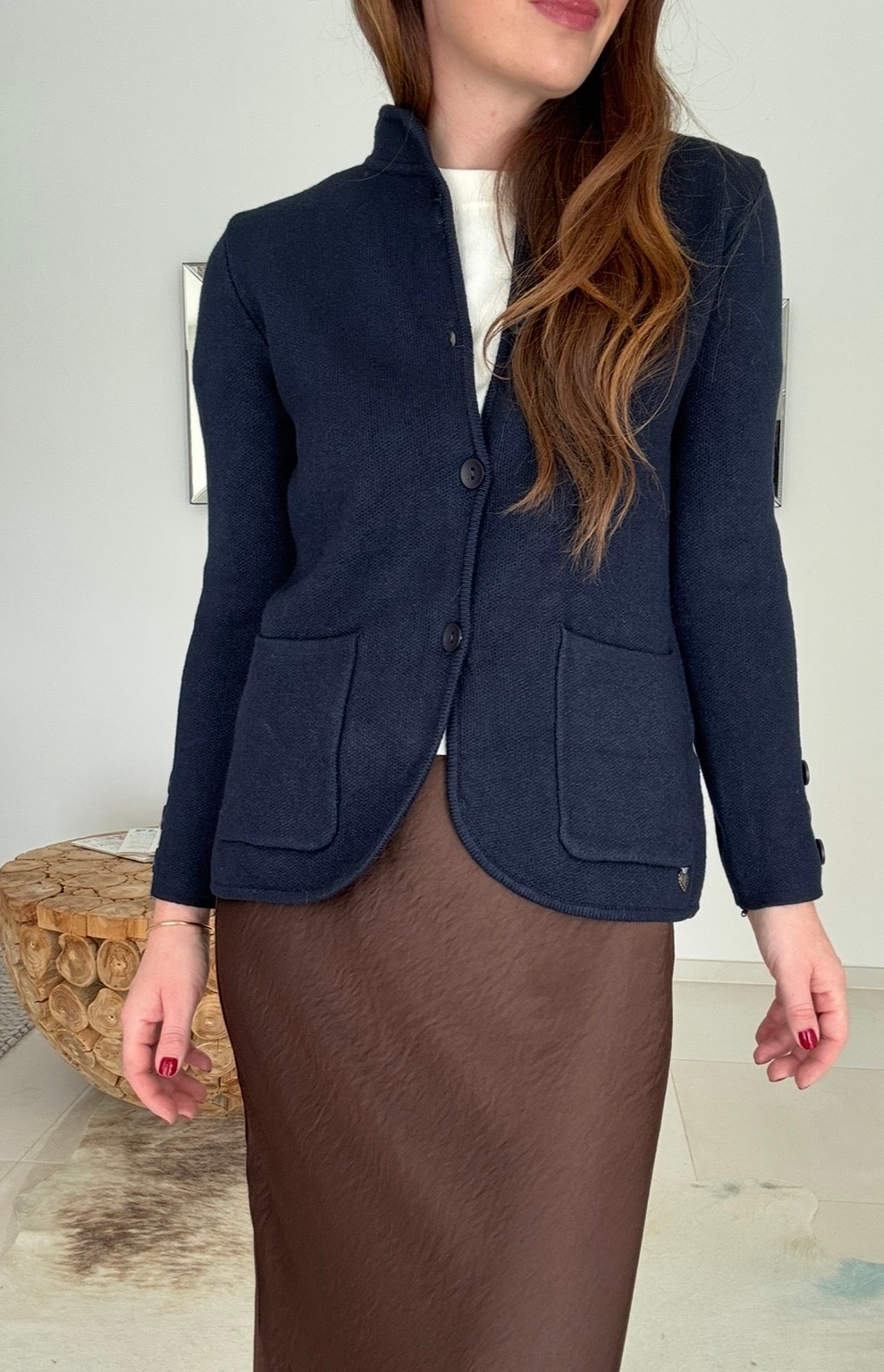 Strickblazer - Navy