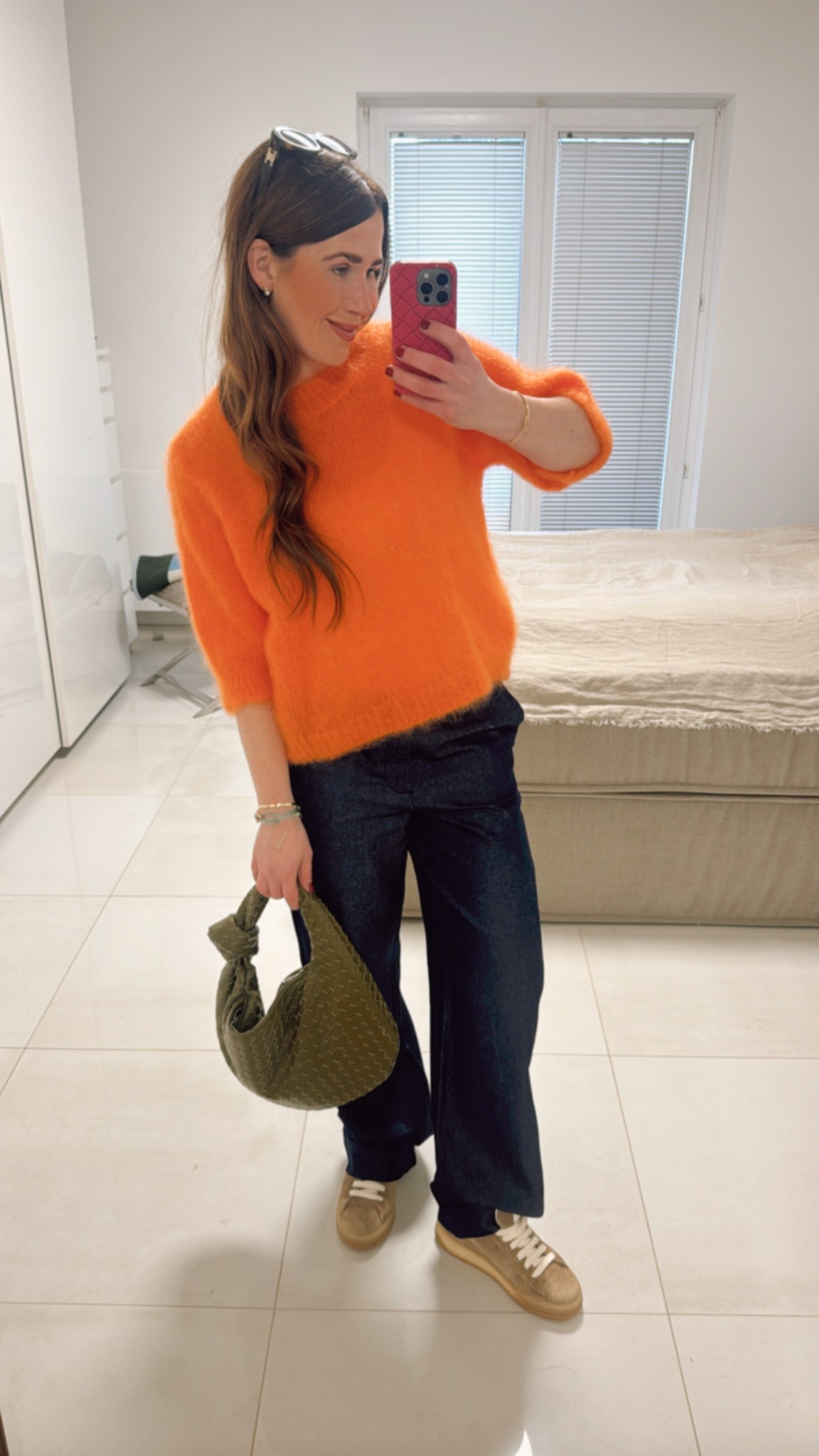 Mohair-Shirt - Orange