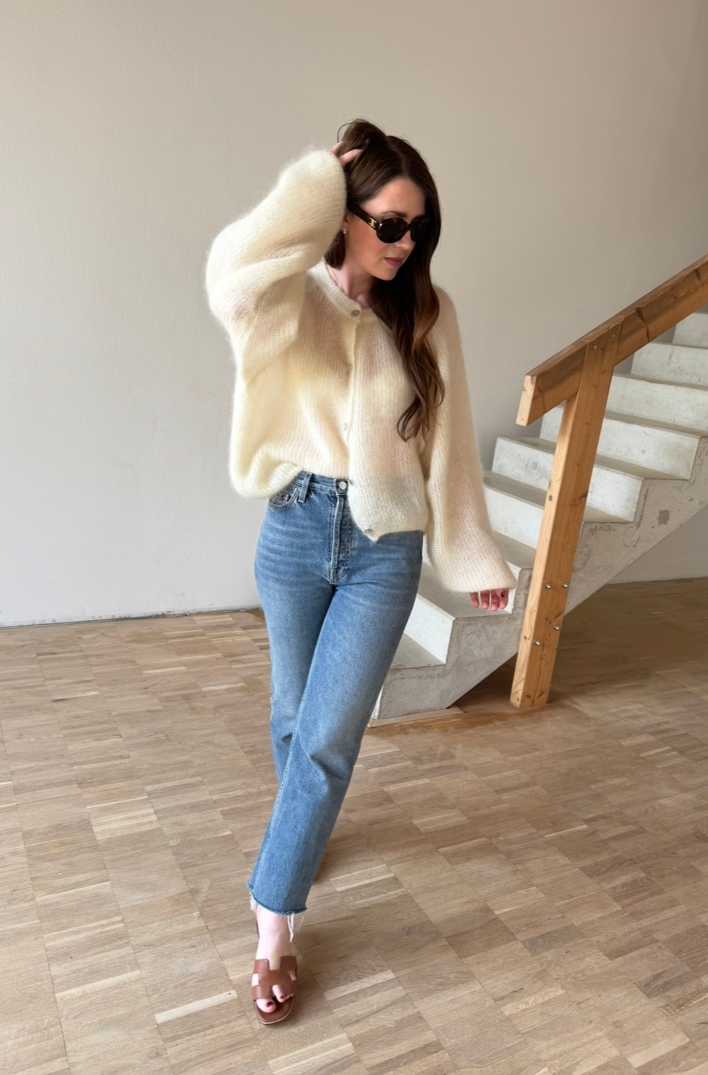 Mohair-Cardigan - Gelb