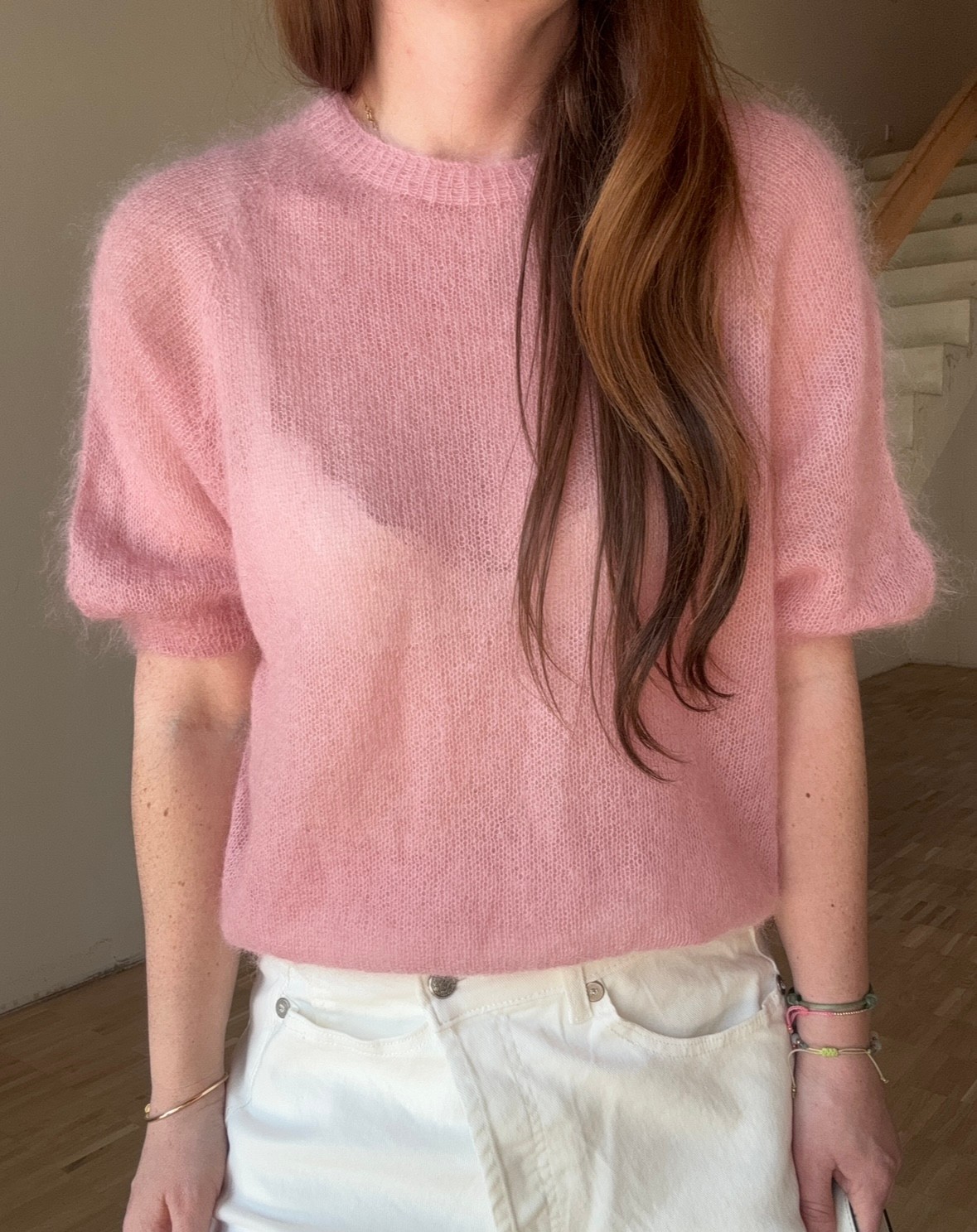 Dünnes Mohairshirt - Rosa