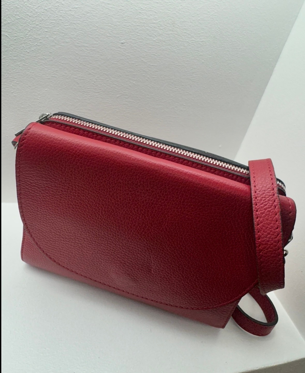 Tasche aus Leder - Burgunder