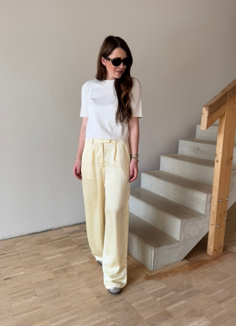Satinhose - Gelb