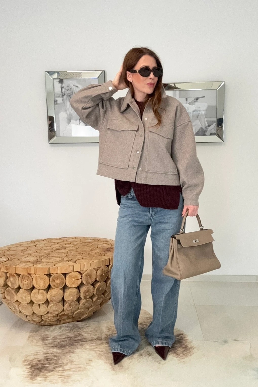 Kurze Jacke - Taupe