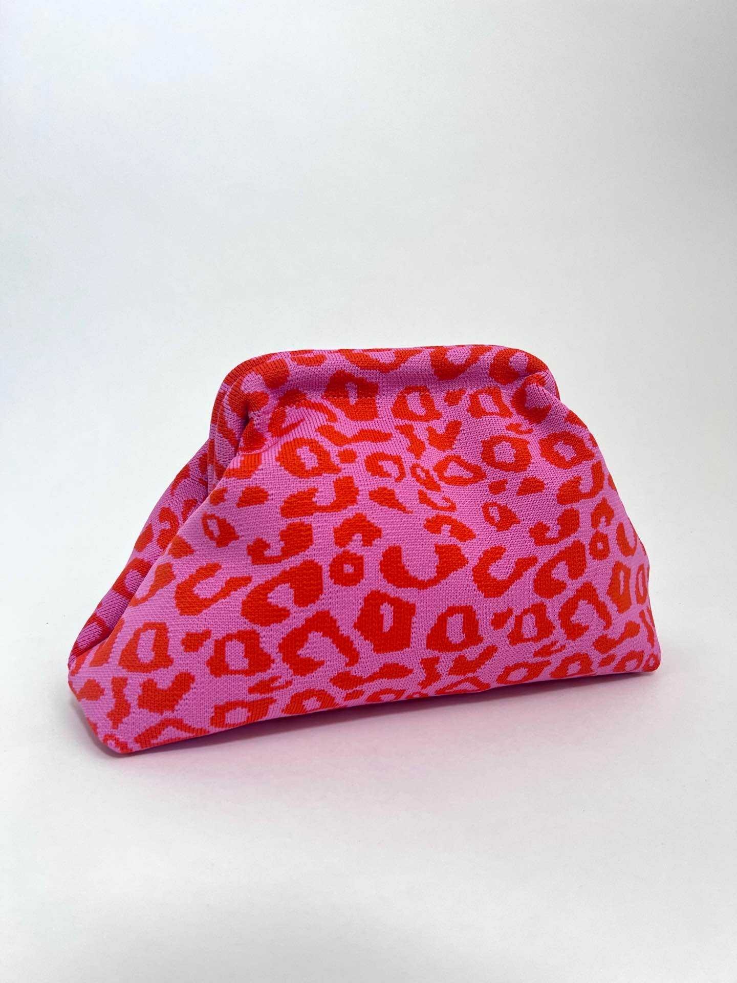 Clutch mit Print - Pink