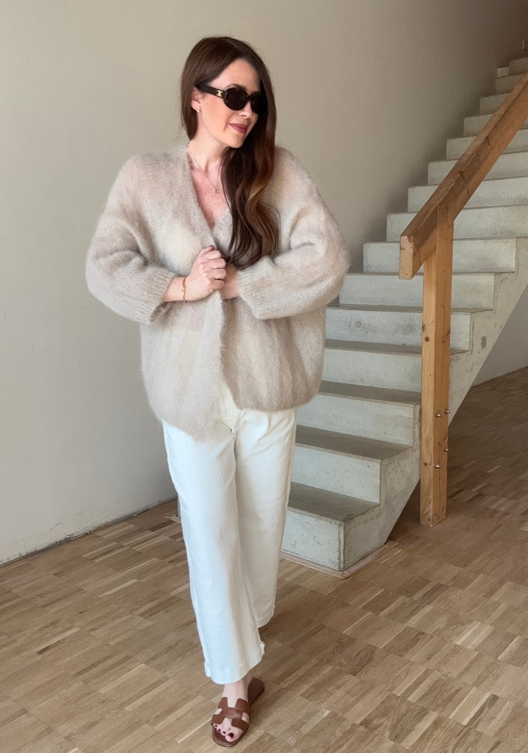 Mohair Cardigan - Beige