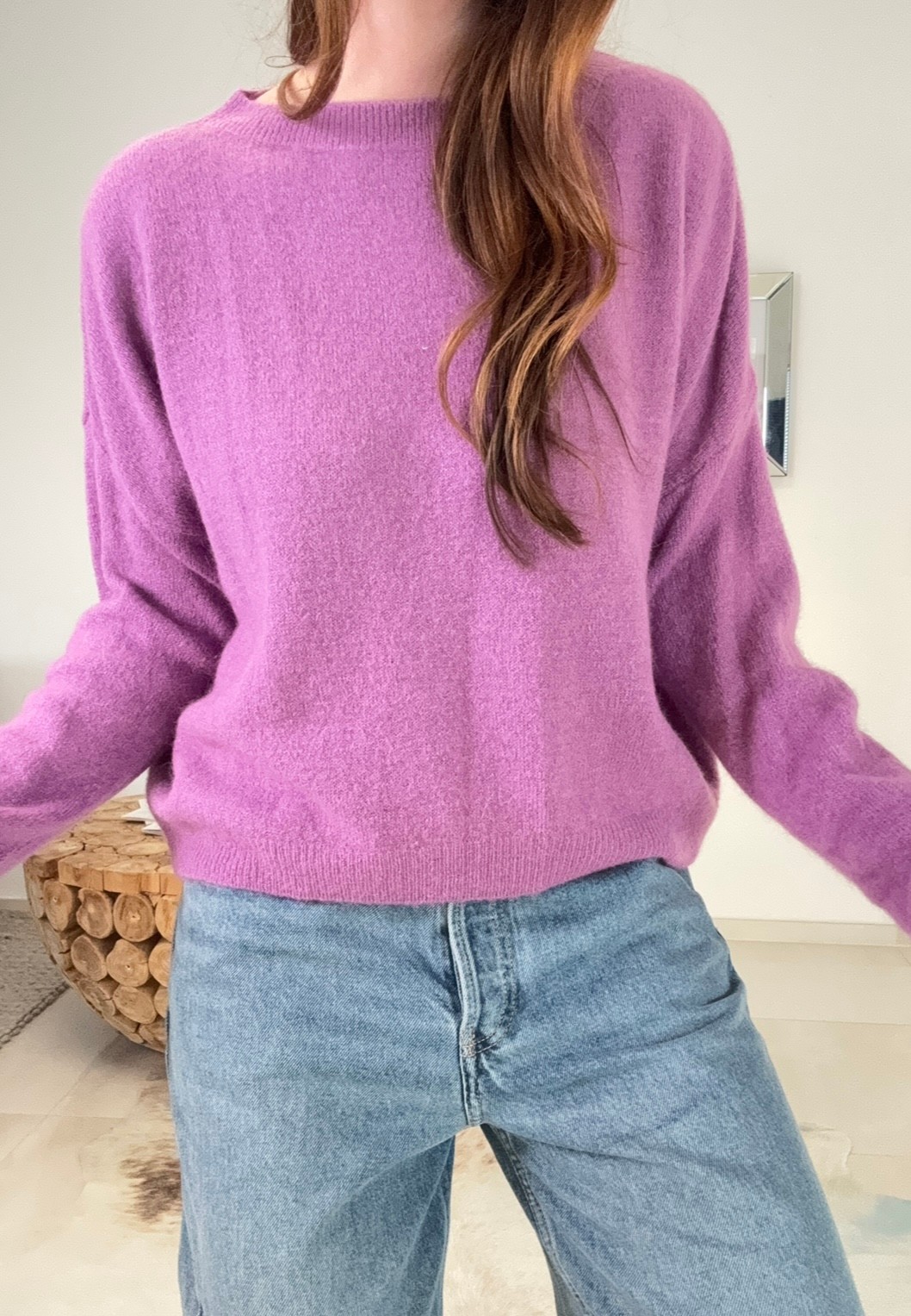 Baby-Alpaka Pullover - Rosa