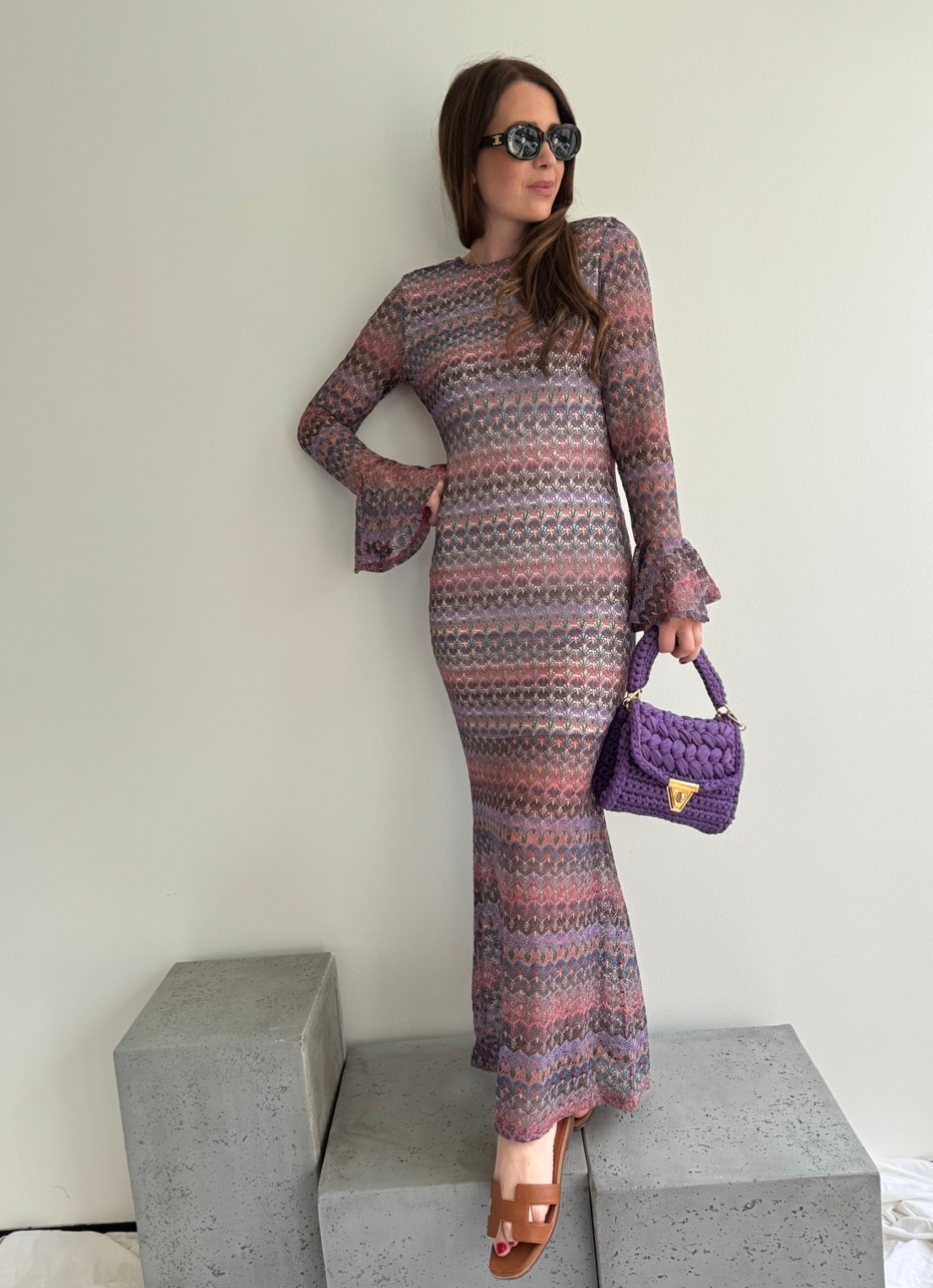 Maxi-Kleid gemustert