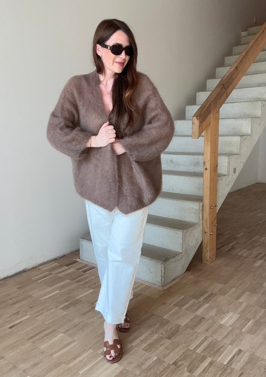 Mohair Cardigan - Taupe