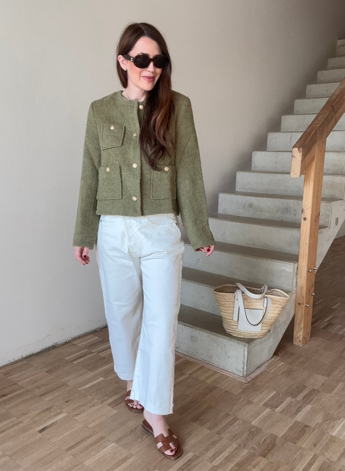Boucle-Blazer - Oliv