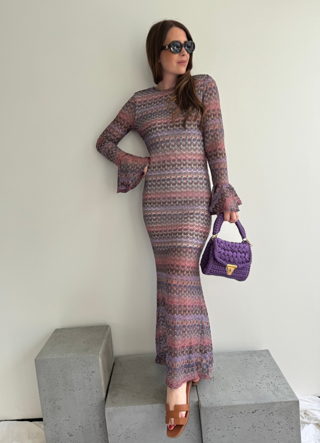 Maxi-Kleid gemustert