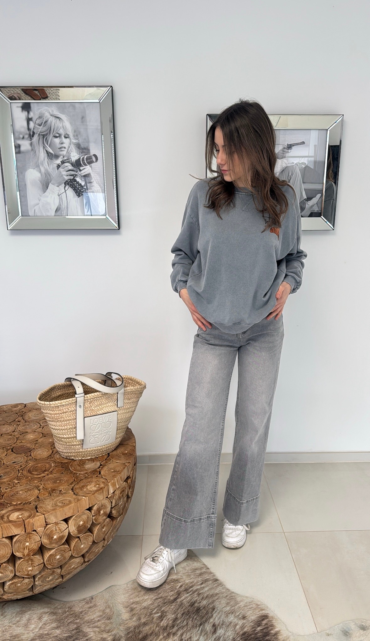 Jeans - Grau 
