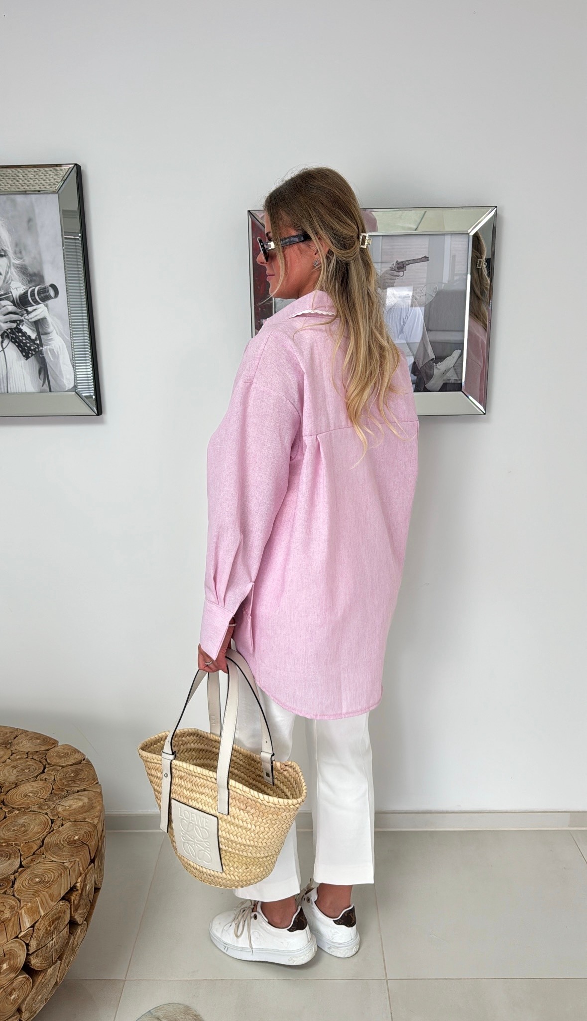 Oversize Bluse - Rosa