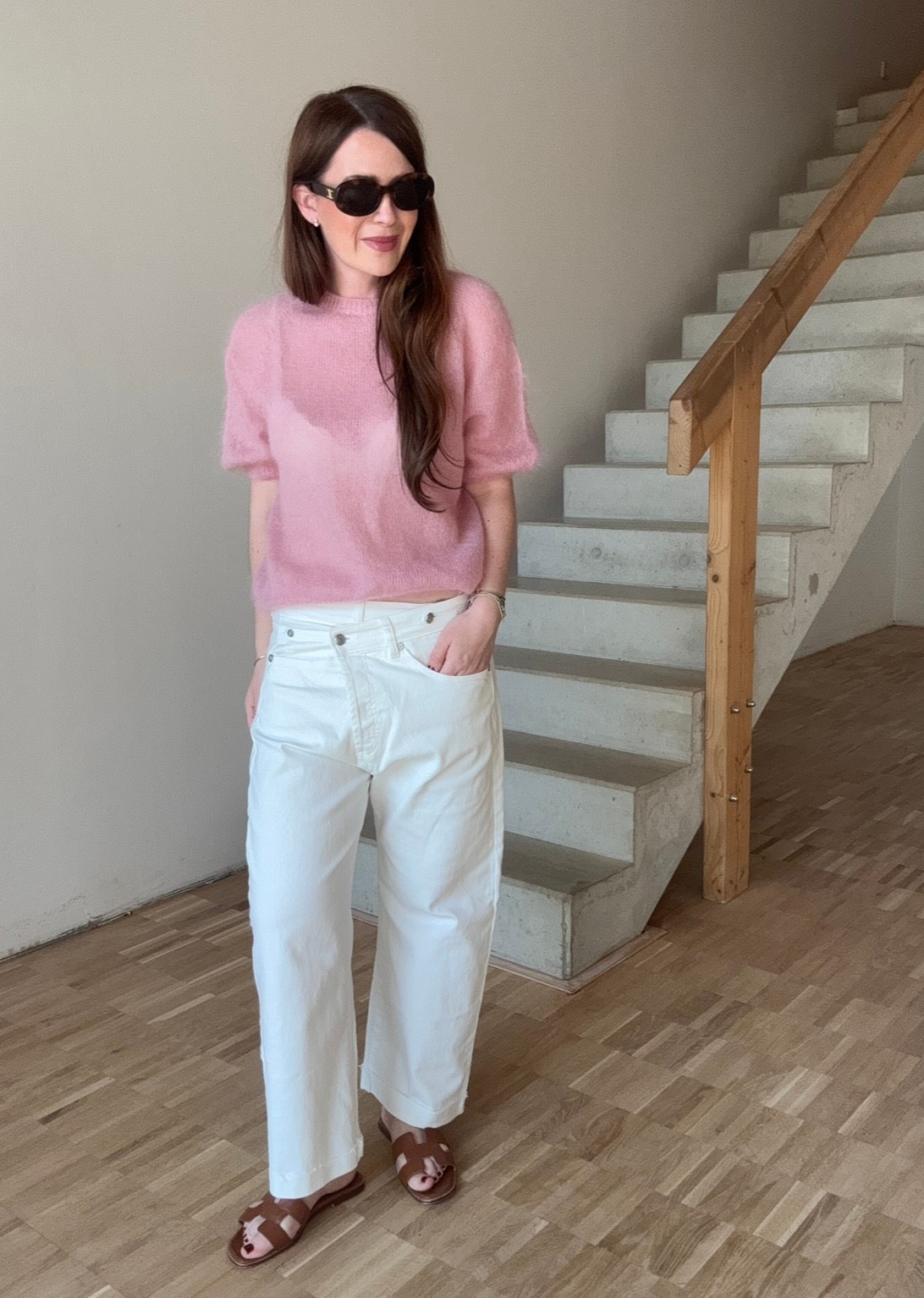 Weite Jeans - Weiß