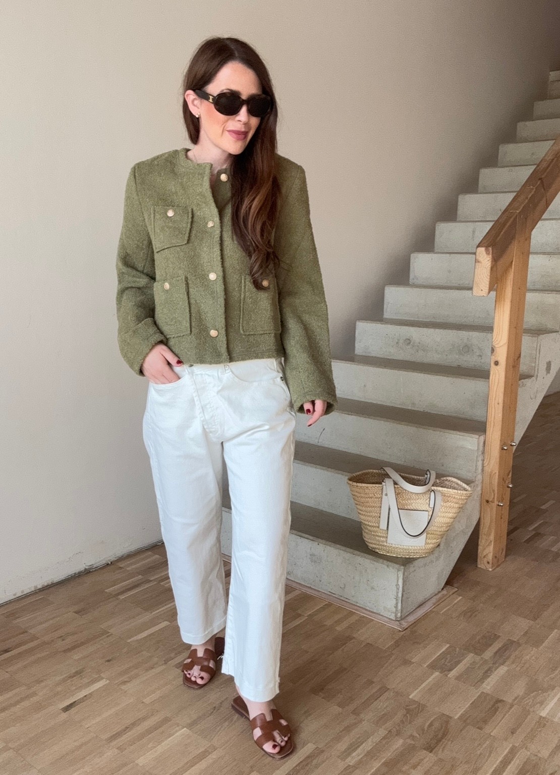 Boucle-Blazer - Oliv