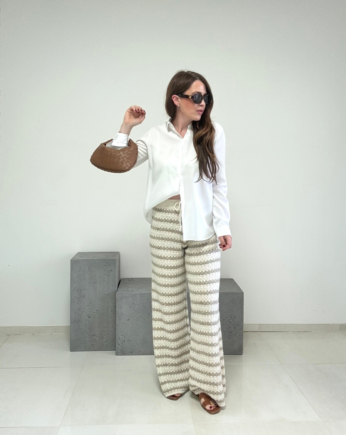Strickhose - Beige
