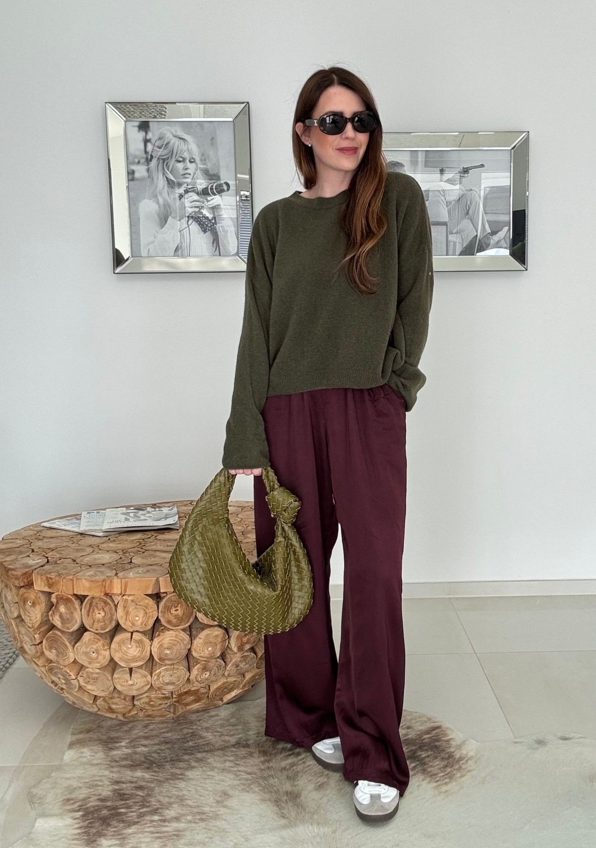 Baby-Alpaka Pullover - Oliv