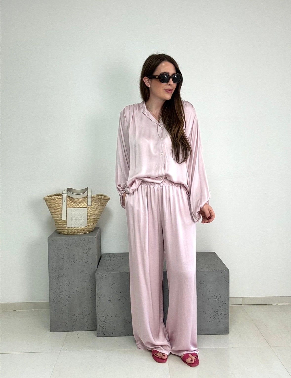 Satinhose - Rose