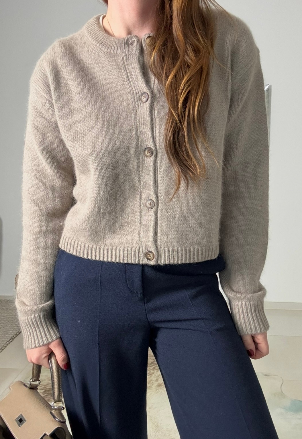 Angora Cardigan - Beige