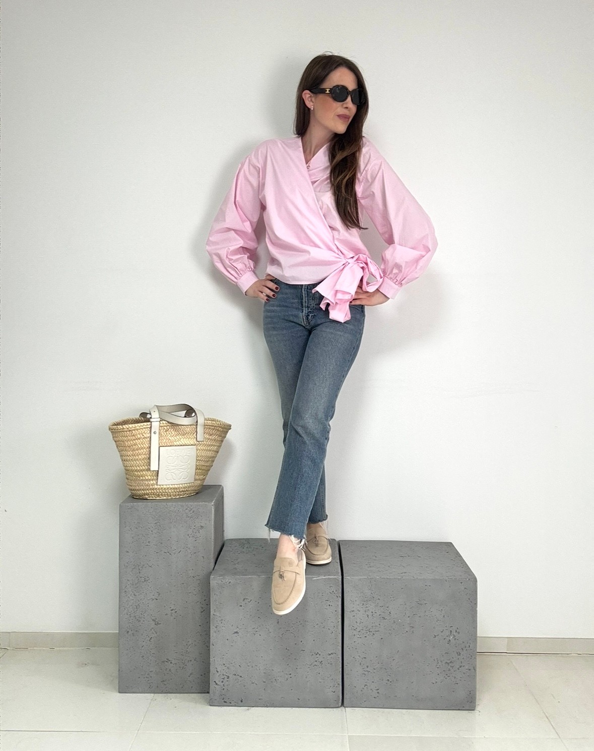 Wickelbluse - Rose
