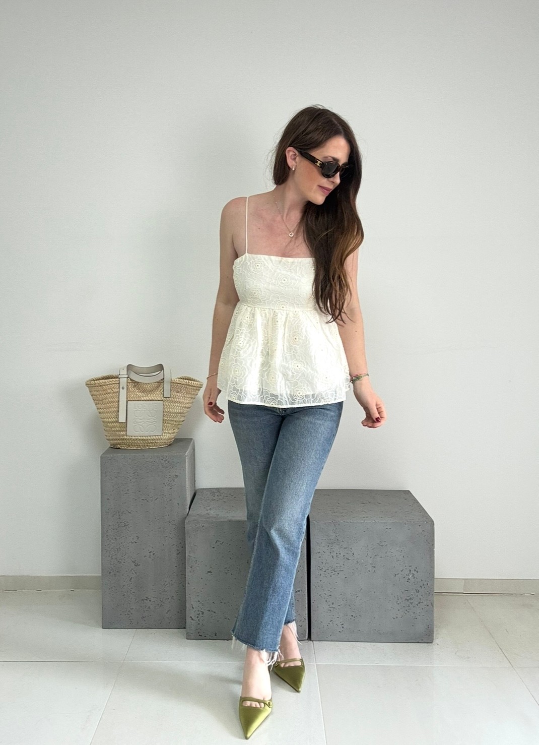 Verspieltes Top - Creme