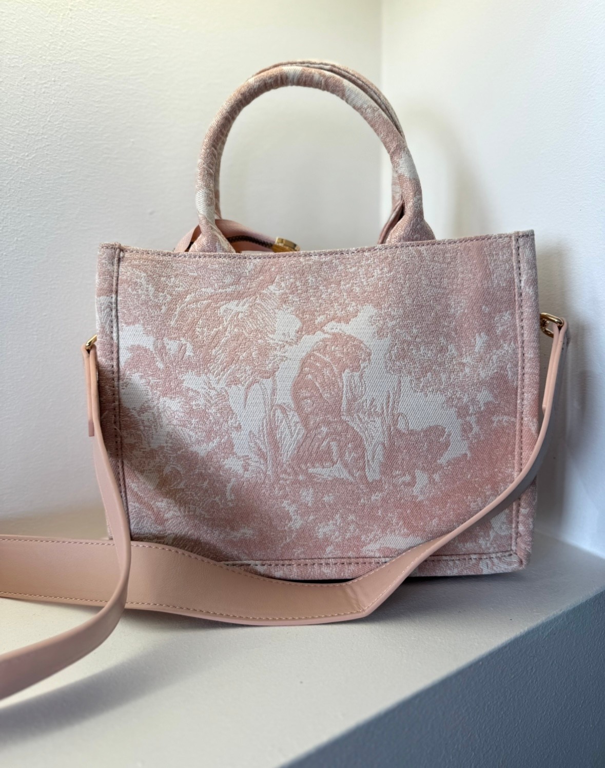 Stofftasche mit Muster - Rose