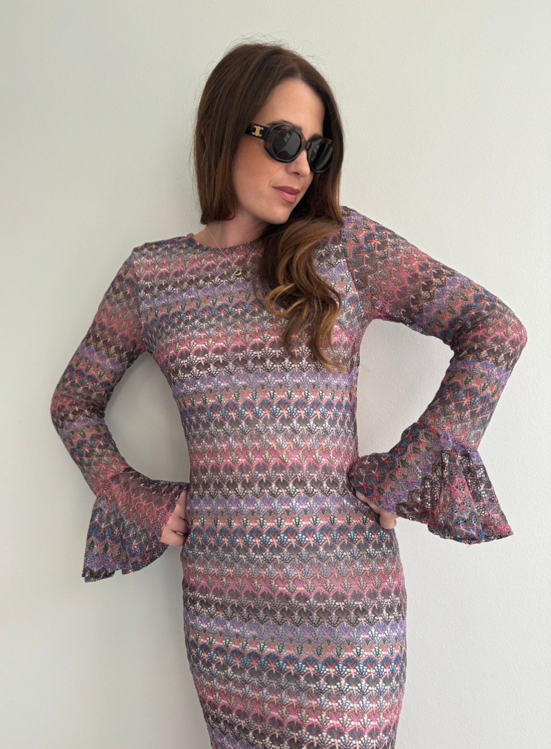 Maxi-Kleid gemustert