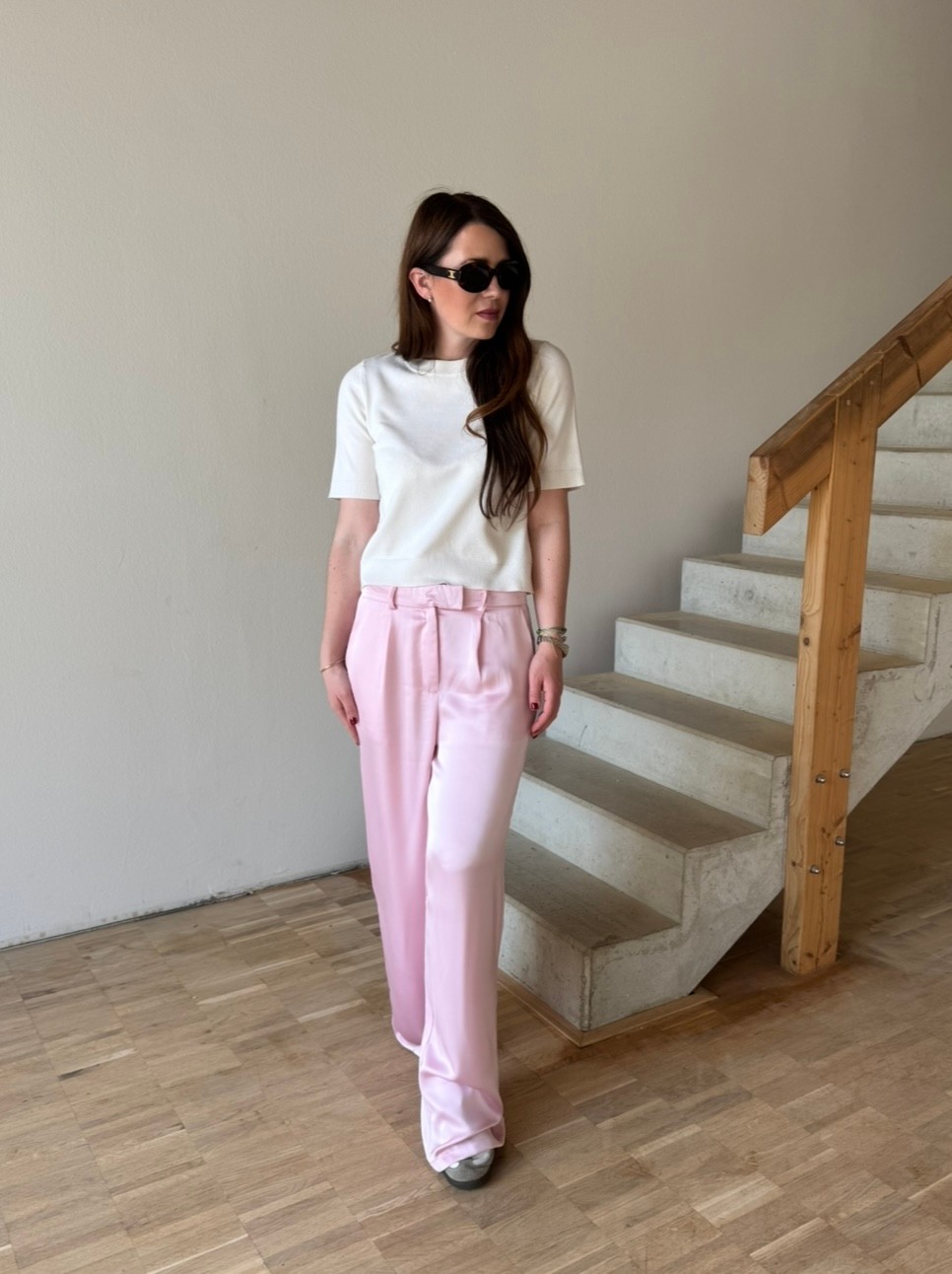 Satinhose - Rosa