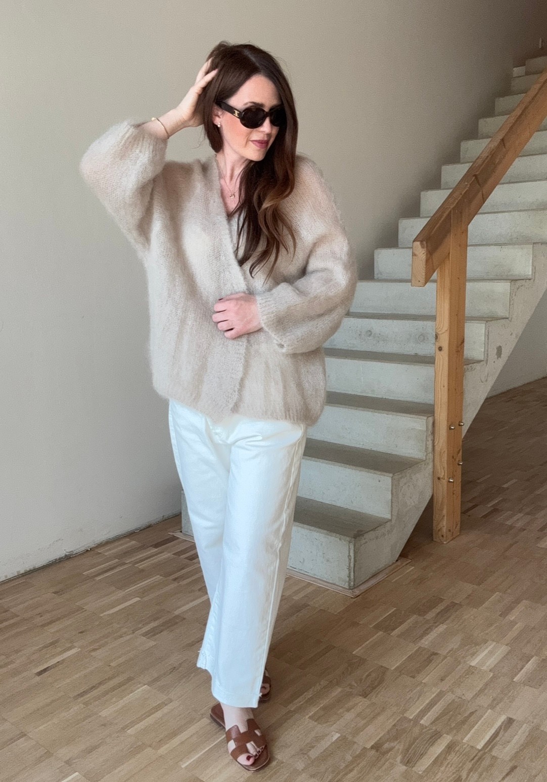 Mohair Cardigan - Beige