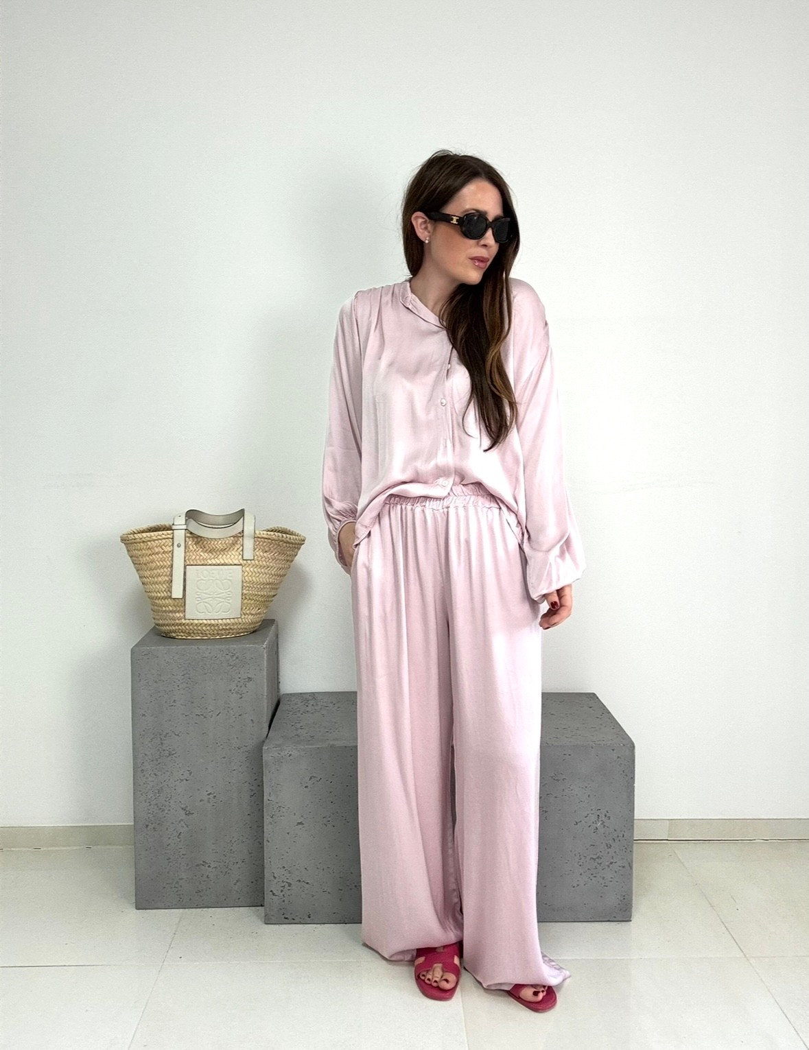 Satinhose - Rose