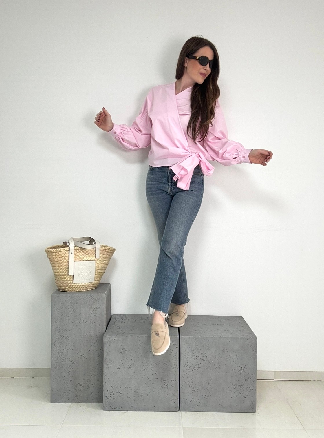 Wickelbluse - Rose