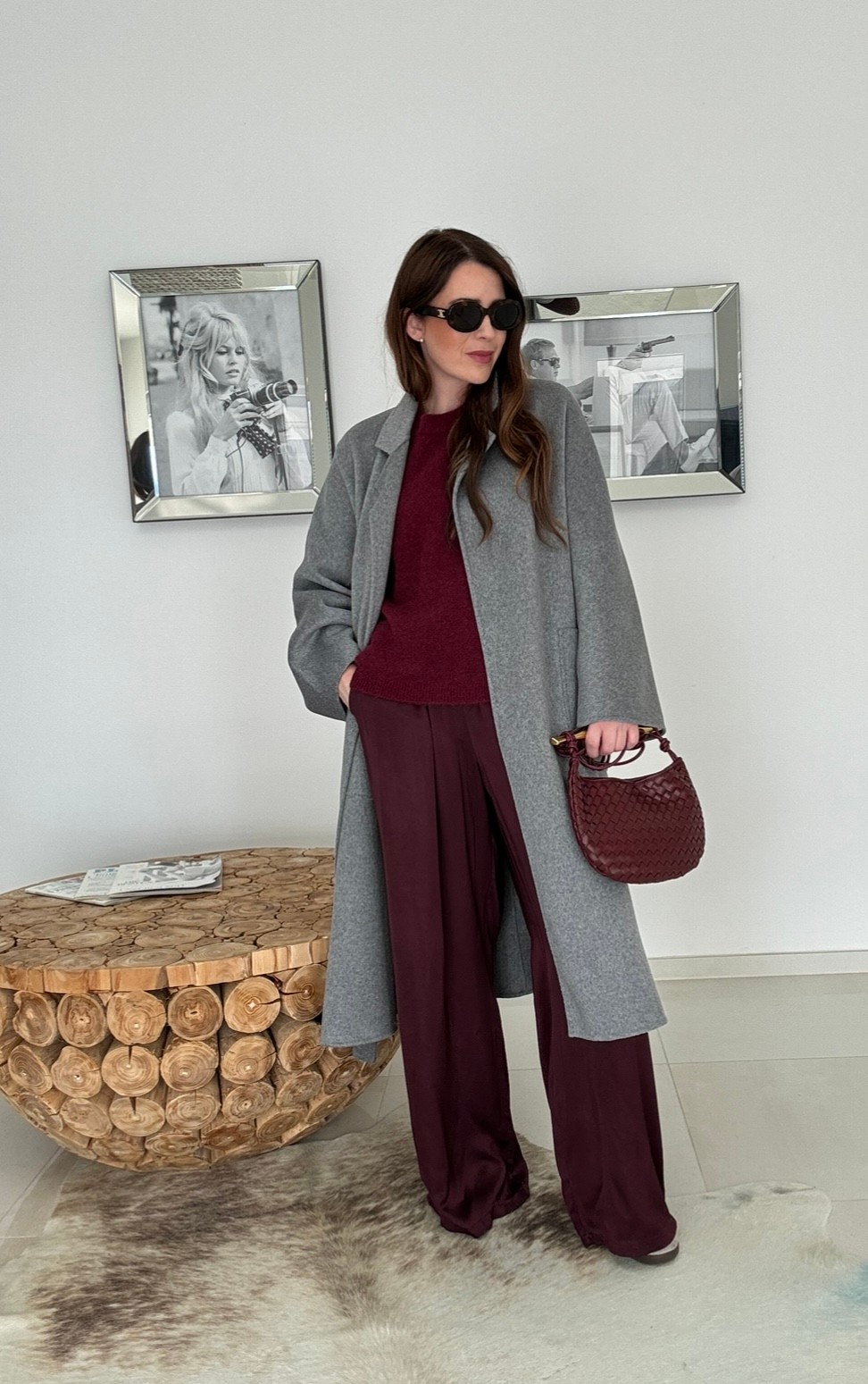 Oversize Wollmantel - Grau